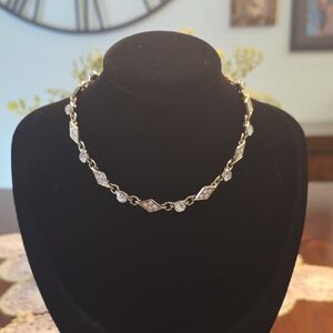 Elegant Gold and CZ Necklace